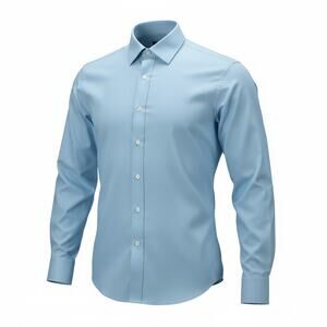 Stafford Essentials Broadcloth Blue Dress Shirt Classic Fit 17-17 1/2 34/35